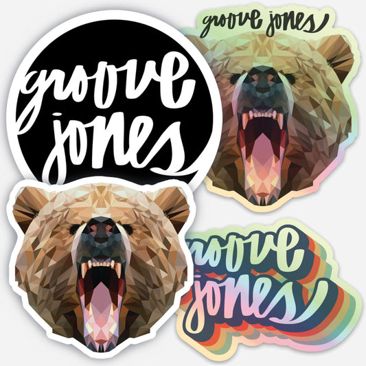 Custom Groove Jones Sticker 12 Pack