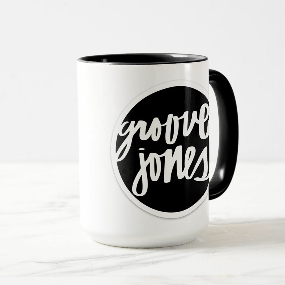 Groove Jones Sticker Two-Tone 15 oz Mug